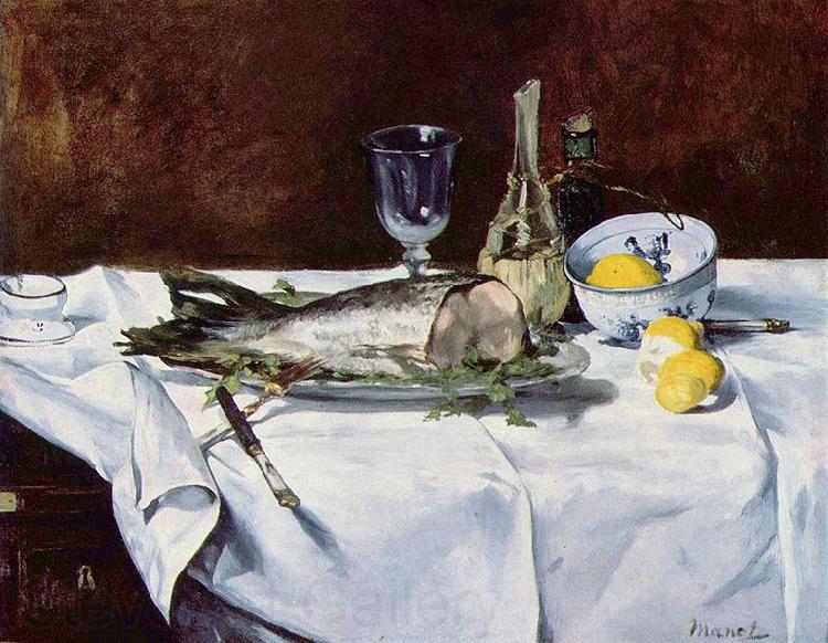 Edouard Manet Stilleben mit Lachs France oil painting art